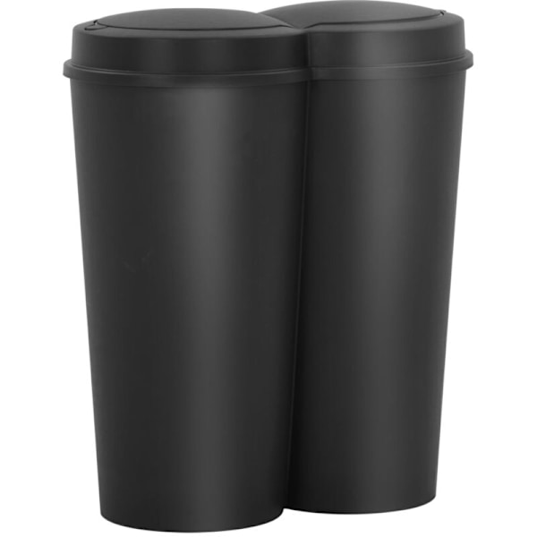 50 l svart soptunna dubbel