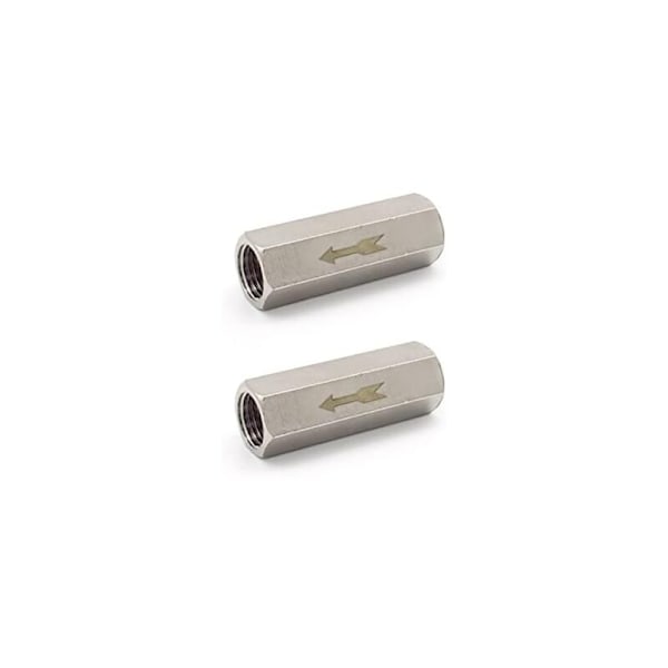 (8,8 × 8,8 × 35,9) 2 Delar Anti-returventil 1/8 \"Luft hexagonal anti-returventil, envägs anti-returventil, för trycktank från panna