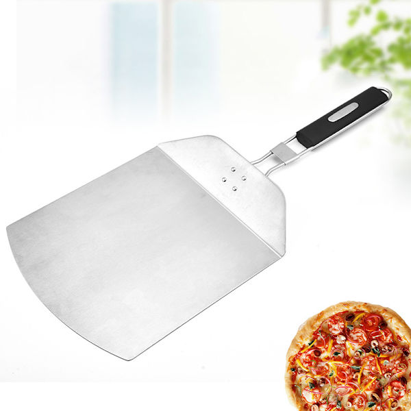 304 Rustfritt Stål Sammenleggbar Pizzaspade Silikongrep