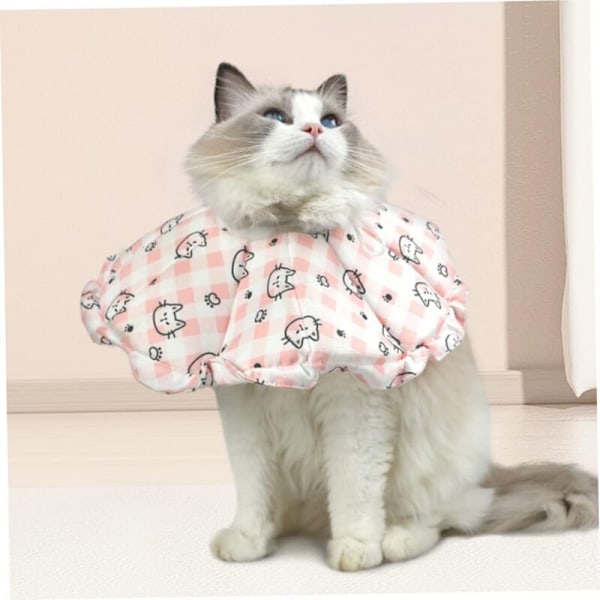 Justerbart Katt Halsband Mjukt Anti-slick Katt Halsband Justerbart Skyddande Katt Halsband Efter Operation och Skada (Optimal Halsomkrets 12-25（S）)