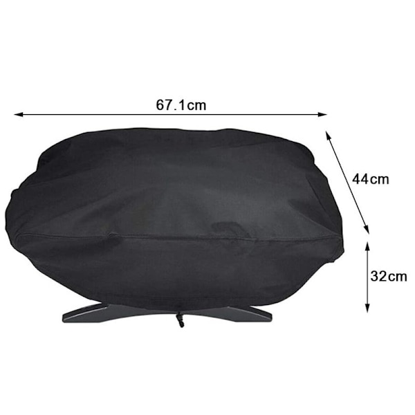 Musta-67,1*44*32cm, 1 kpl Kaasugrillin vedenpitävä suojus.