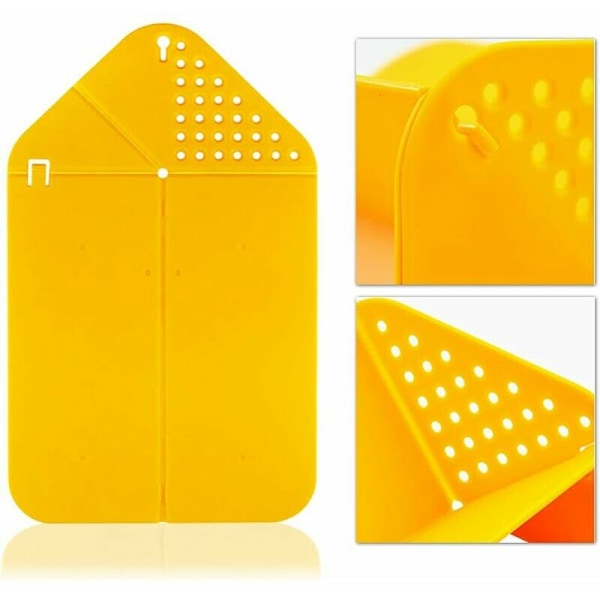 Vikbara skärbrädor, plastskärbräda med dräneringsfunktion, multifunktionell vikbar skärbräda för kök och picknick