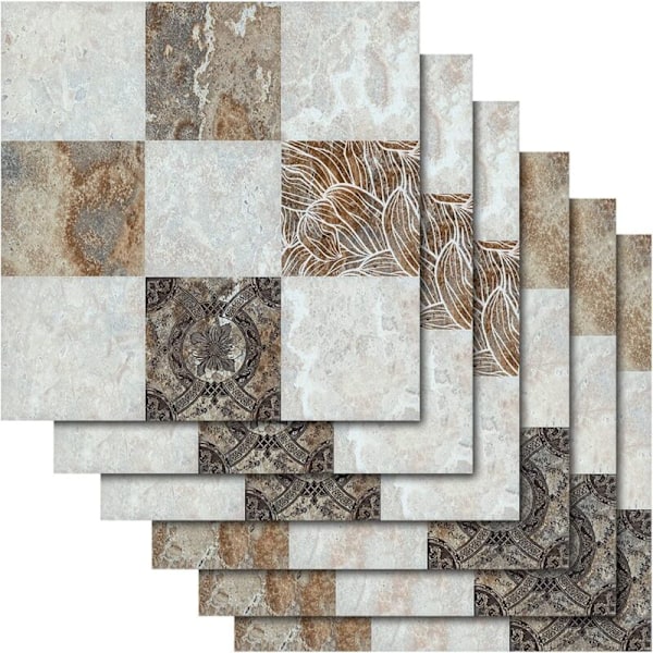 30 stycken självhäftande klistermärken kakel vattentät marmor kakel klistermärke väggdekoration för kök badrum-20x20cm (marmor)