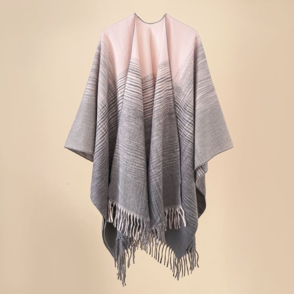 Kvinners trykte kappe reversibel skjerf oversized sjal cardigan genser kvinners sjal