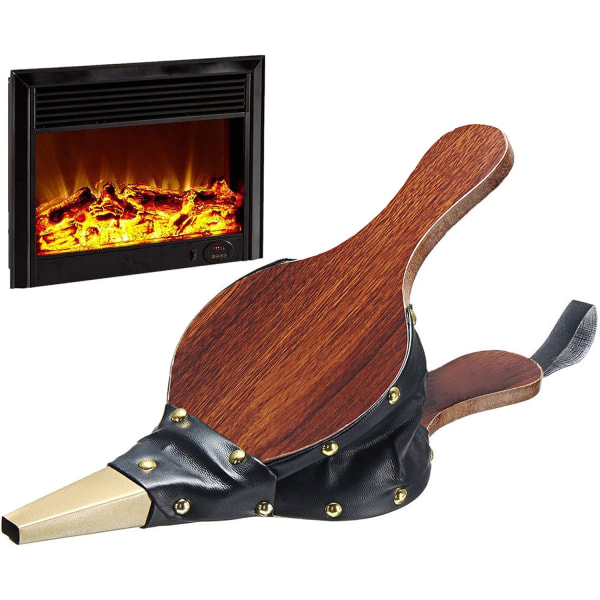 Træblæsebælger, Pejsblæsebælger Manuel Træluftblæser til Udendørs Camping BBQ, Blæser/Ildstedstænder, Souf