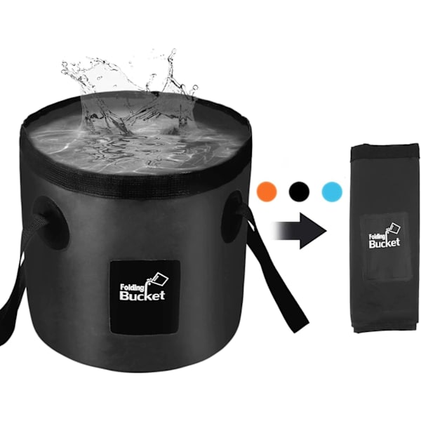 Hopfällbar hink, 5 gallons bärbar tvättställ - Vattenbehållare fiskehink för resor camping vandring fiske trädgårdsskötsel