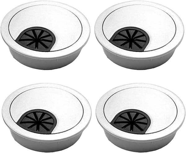 60mm skrivebordsgennemføring, kabelhul, kabeltråddæksel, computerplast
