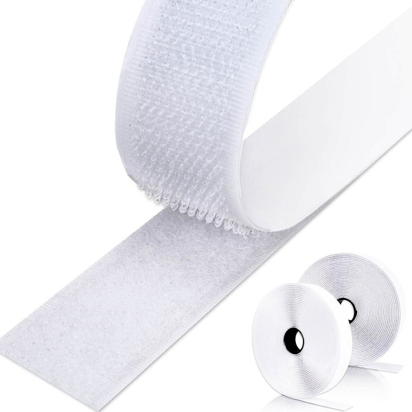 8M Double Sided Sticker, Adhesive Scratch Strip Self Adhesive Grip Tape for Wall Hangings Carpets 30mm (White)