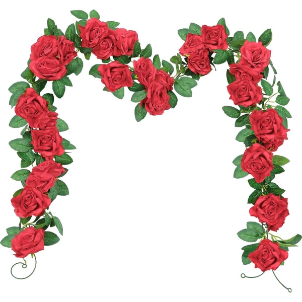3 stk kunstige rosenranker Falske silkeblomster Rosenkrans hængende