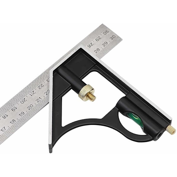 Kombineret firkant Multifunktionel Metal Menuisier Regler Justerbar Vinkel Tømrer Værktøj, 300mm