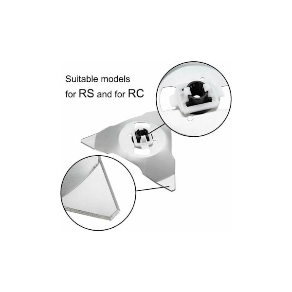 1x rustfrit stål reserveblad udskiftningsblad kompatibelt med Robomow RX20 PRO RX20 U RX12 U RX12 U RX12 U rx modeller
