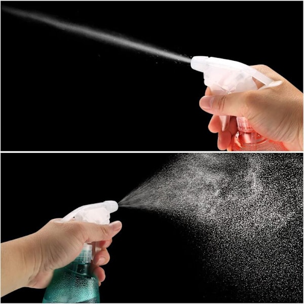 2-pak 500 ml Sprayflasker - Plastik - Mister Sprayer - Til rengøring i hjemmet, have, frisør, planter, blomster - Pink/Grøn