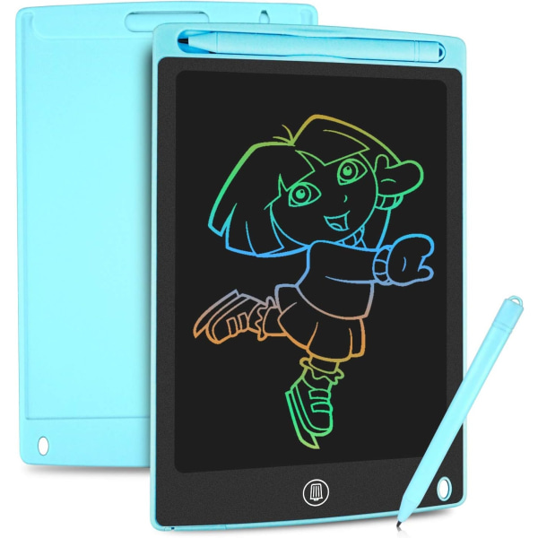 8,5 tommer farve LCD-notesblok (blå), notesblok til grafisk tegning med K