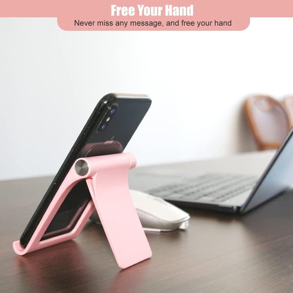 360° sammenleggbar telefonholder (rosa)