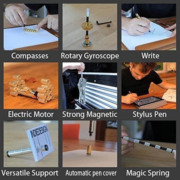 Magic Pen Magnetic Pen, (Rainbow) Magnetic Magnet Pen, Ementer An