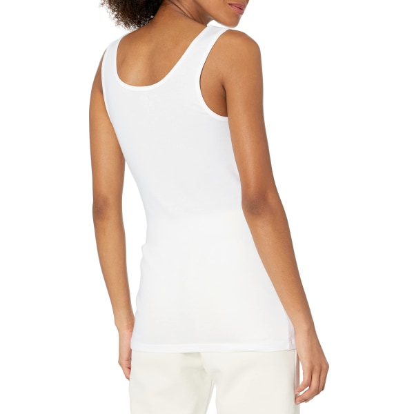 Kvinners Slim-Fit Tank, 2-pakning (hvit, one size)