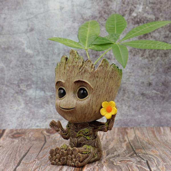 Groot Blomkruka - Guardians of the Galaxy Pennahållare Skrivbordsdekoration med Dräneringshål
