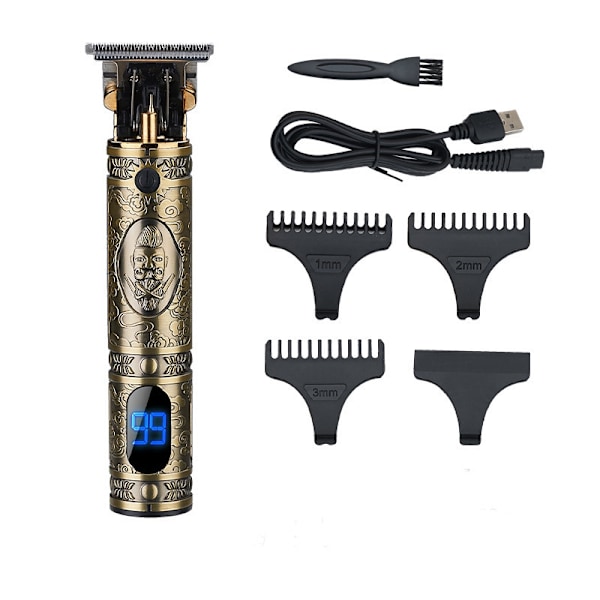 Hair Clipper Professional Digital Screen Hair Clipper Men Hair Trimmer Electric T-Trimmer Men for Kids and Families