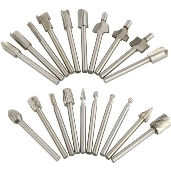 20 stk. Dremel Tungsten Carbid Skærefræsere Bor Bits Rotary Sliber