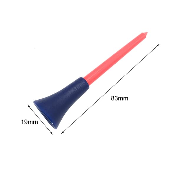 Premium plastgolftee 3-1/4 tum hållbar gummikudde topp golftee (50 st)