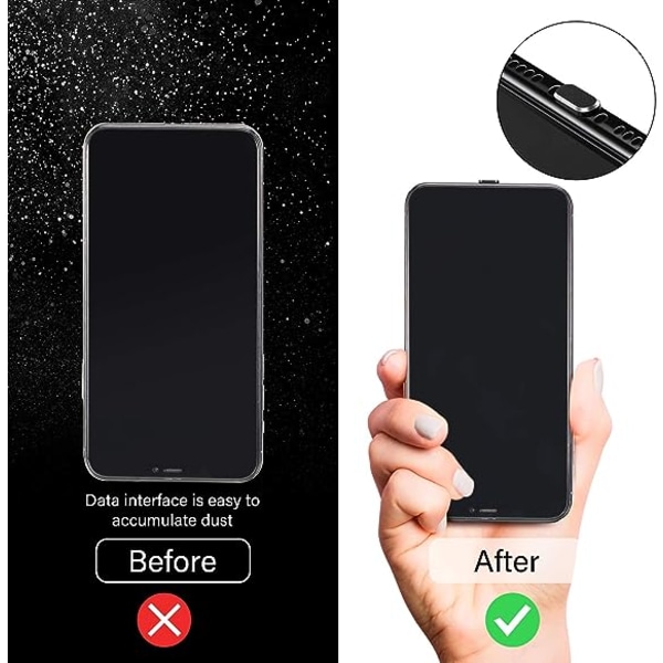 8 kpl pölytulppia suojaava latauspölysuoja yhteensopiva iPhone 11 12 Pro Max/X/XS/XR 7 8 Plus iPad Mini/Air