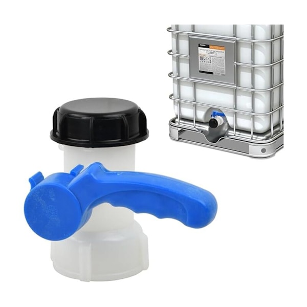 1000L Plasttankventil, DN40 (62mm) Gängad Pipventil Praktisk för IBC-behållare, Säker och Pålitlig, IBC Vattenbehållarventilomkopplare för Trädgård