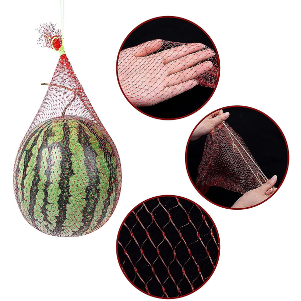 100 stk gjenbrukbare nettposer i mesh, miljøvennlige plastnettposer for oppbevaring 40CM