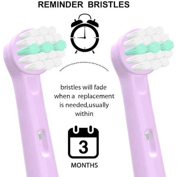 Oral-B:n lasten sähköhammasharjapäät, yhteensopivat Braunin vaihtoharjapäät, 3D White-, Double Clean- ja Precision Clean -malleihin