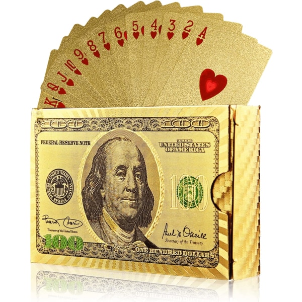 Spillekort, en kortstokk som gave (gull 1 par)