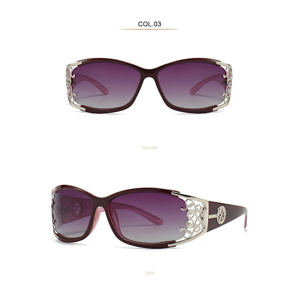 (Fuchsia) Retro Solbriller, Tilpassede Solbriller, Dame Solbriller med Bred Ramme