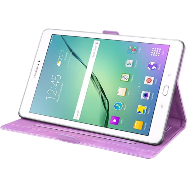 (Lilla) egnet til Samsung GalaxyS6 lite/2022/p613/p619/p618 PU læder sommerfugle etui, faldsikkert og holdbart