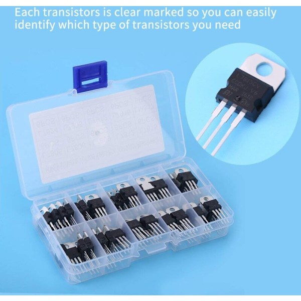 60 stk. 3-benet 10 Værdier L7805CV-LM317t Power Triode Transistorer Sortimentssæt Strømstyring til DIY Elektronik