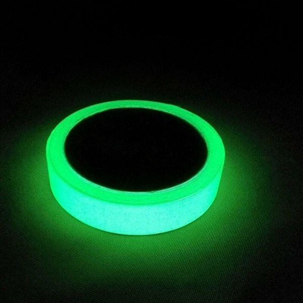 1cm5m Selvlysende Tape, Klistremerketape, fosforescerende bånd, Nattklistremerke fluorescerende, flyttbar, vanntett, fotoluminescerende-lys