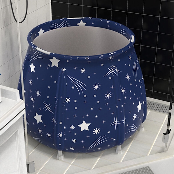 Hopfällbart badkar 6-lagers vattenkar förtjockat vuxen baby SPA 70*65cm