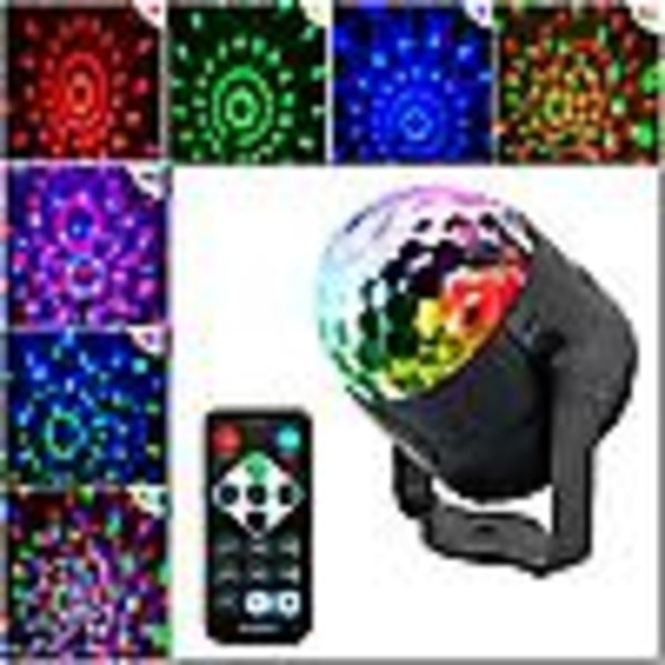 Discokugle LED Party Lampe, Musikstyret Disco Lyseffekter, disco