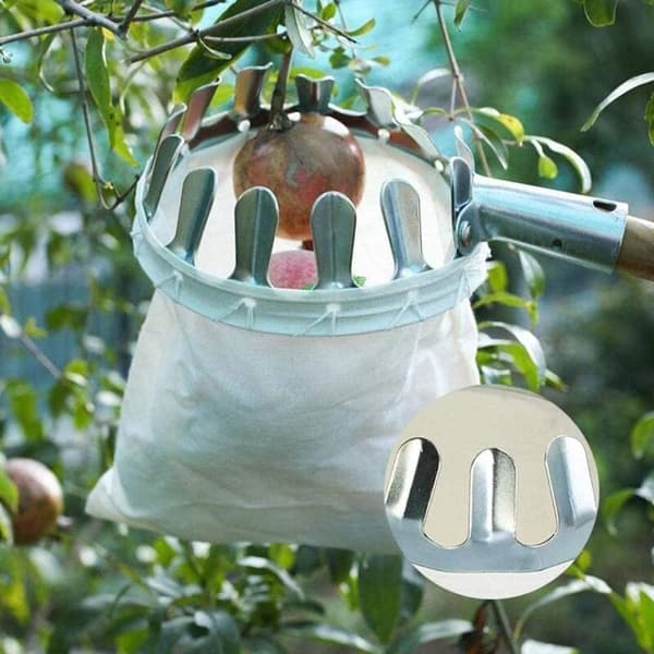 Fruktplukker Høsteverktøy, Diameter 14 CM, for Plukking av Høye Frukter