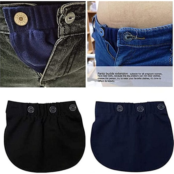 (2 st) Graviditetsbyxor Midjeutvidgare Graviditetsbyxor Midjeutvidgare Stretchbyxor Midja Justerbara Byxor Utvidgare Jeans Graviditetsbyxor