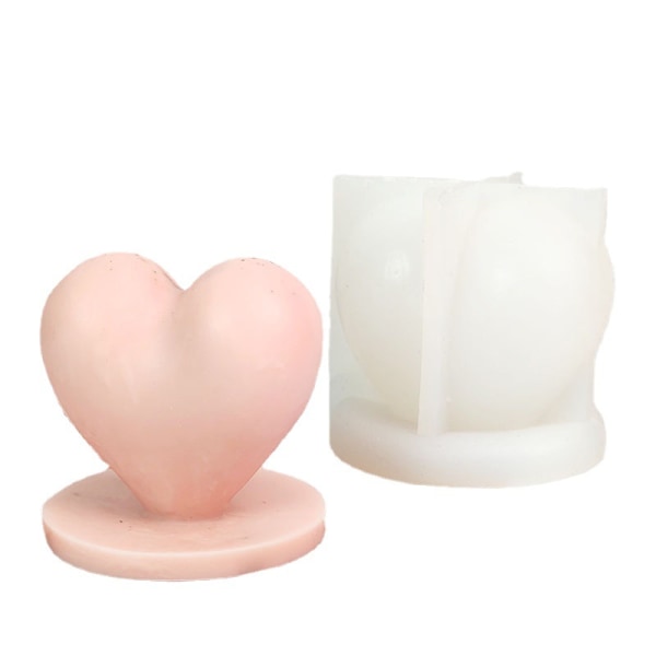 1 stykke hjerte silikone stearinlysform - 3D stearinlysform - Craft Candl