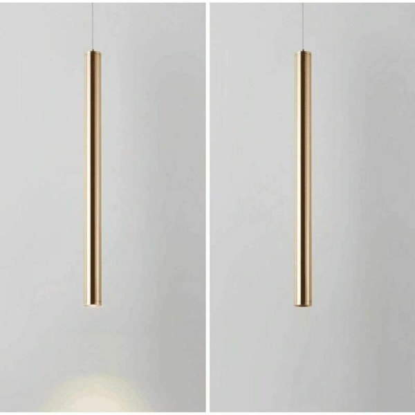 One Piece Moderne Pendellampe Guld Spotlight Lang Rør Pendel Led Cylinder Lys Til Køkkenø Soveværelse Stue Indendørs Justerbar Hængende