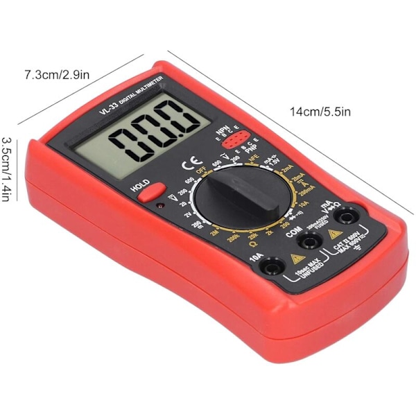 Digital multimeter elektronisk multimeter spännings- och strömtestare LCD-verktyg MINIMETERMATE MINIMETERME TESTER TESTOR FÖR LABORATORIUM ATOP