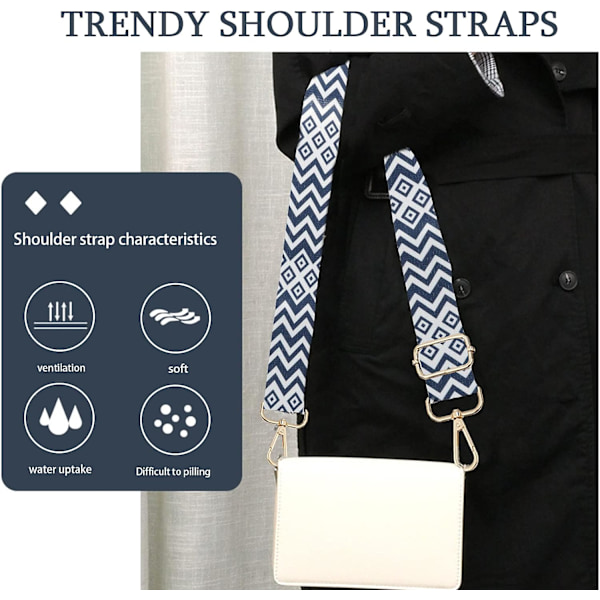 Taske Rem 2 stk 1,5\" Justerbar Skulderrem Remme, til Håndtaske Rem Lanyard Håndtaske Crossbody Taske Almindelig Rem DIY Skuldertaske Tilbehør (K