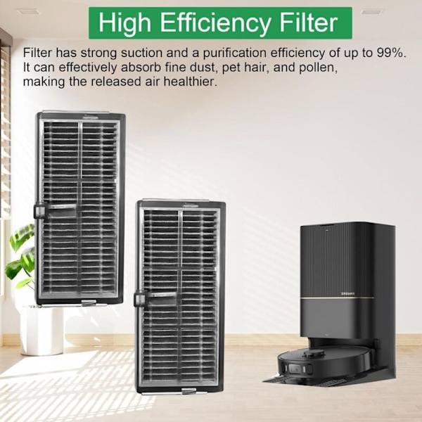 4 kpl HEPA-suodatinlisätarvikkeita Dreame L10s Pro Ultra Heat / X40 Ultra Complete / X30 Ultra / X30 Pro Plus / X30 Pro Ultra robotti-imurille, hi