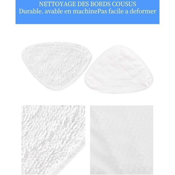 Paket med 6 laddningsdukar för ångmopp vila recharge cover mikrofiber ångtillbehör för vileda steam