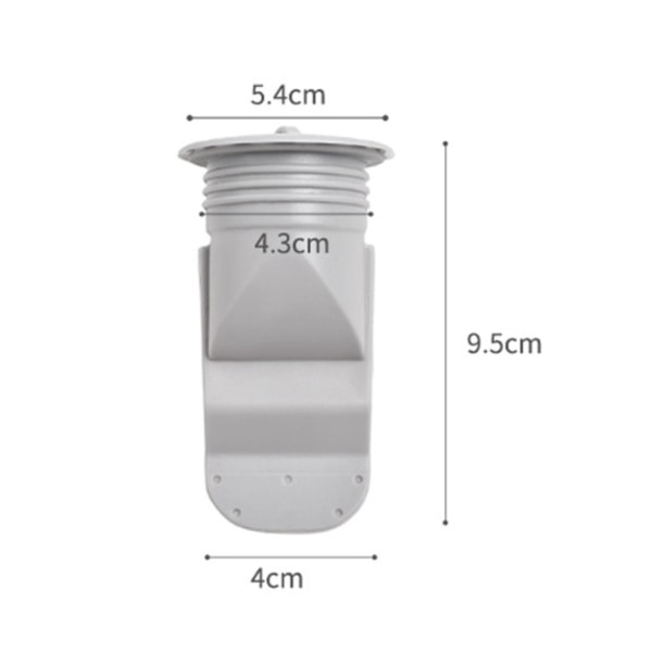 Silikone Gulvafløbsfilter Silikone Brusebad Gulvafløbsfilter Anti-Clog Afløbsfilter med Udvidet Åbning, Siphon Gulv Siphon Myre