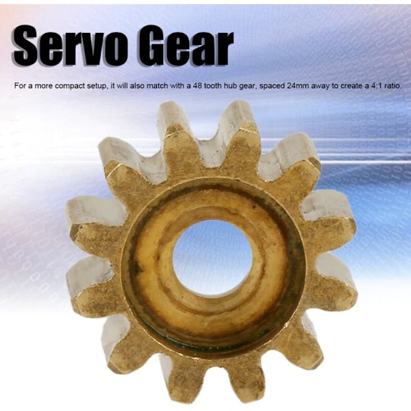 430500250012 SERVO Vaihde 12 Hammasta Messinkivaihde 25 Hammasta Ura MOD 0.8 varaosat servomoottorille