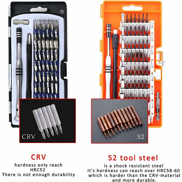 Sett med 56 magnetiske verktøysett magnetiske tips for alle elektroniske enheter, magnetisk driversett for mobiltelefon, etc. (60 i 1) fra New Silk Road [Cl