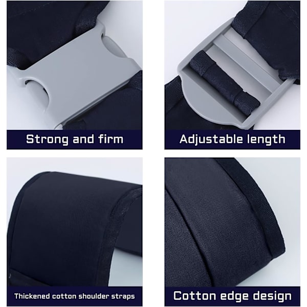 1 Baby Sling, Åndbar Baby Carrier, Bærbar Baby Carrier, Justerbar Skulderrem, Sikker og Blød, Egnet til at Bære Babyer (Marineblå)