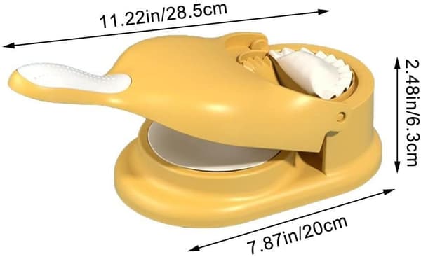 Gul 2 i 1 Dumpling Maker Dumpling Making Mold Manuell Dumpling Wrappers Press Dumping Maker Hushållsmatlagningsverktyg