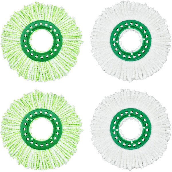 4-pack Ersättningsmopphuvuden för Libman Tornado Spin Mop, Återanvändbart Mikrofiber Ersättningshuvud för Libman Tornado Spin Mop System, Lätt att Byta, Ma