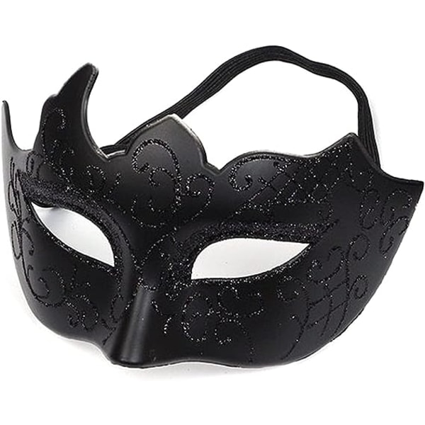 Black - Venetian mask, masquerade mask, Venetian mask for cosplay, carnival, theme parties, for men and women.